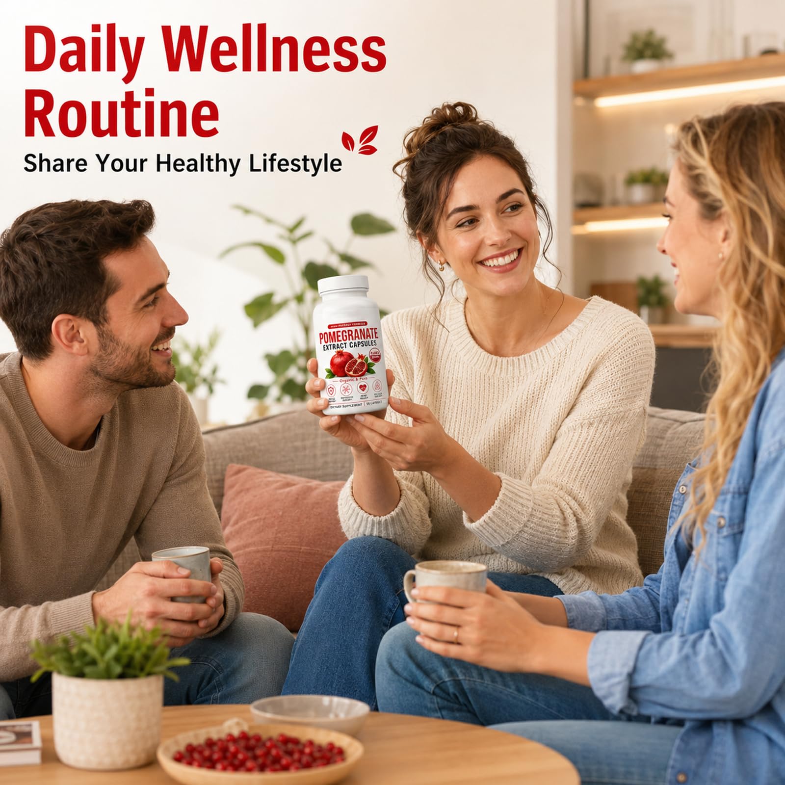 Auniva Organic Pomegranate Extract Capsules, Pomegranate Supplement for Daily Body Care and Antioxidant Support, 90 Count (2PCS) — Amazon image 6