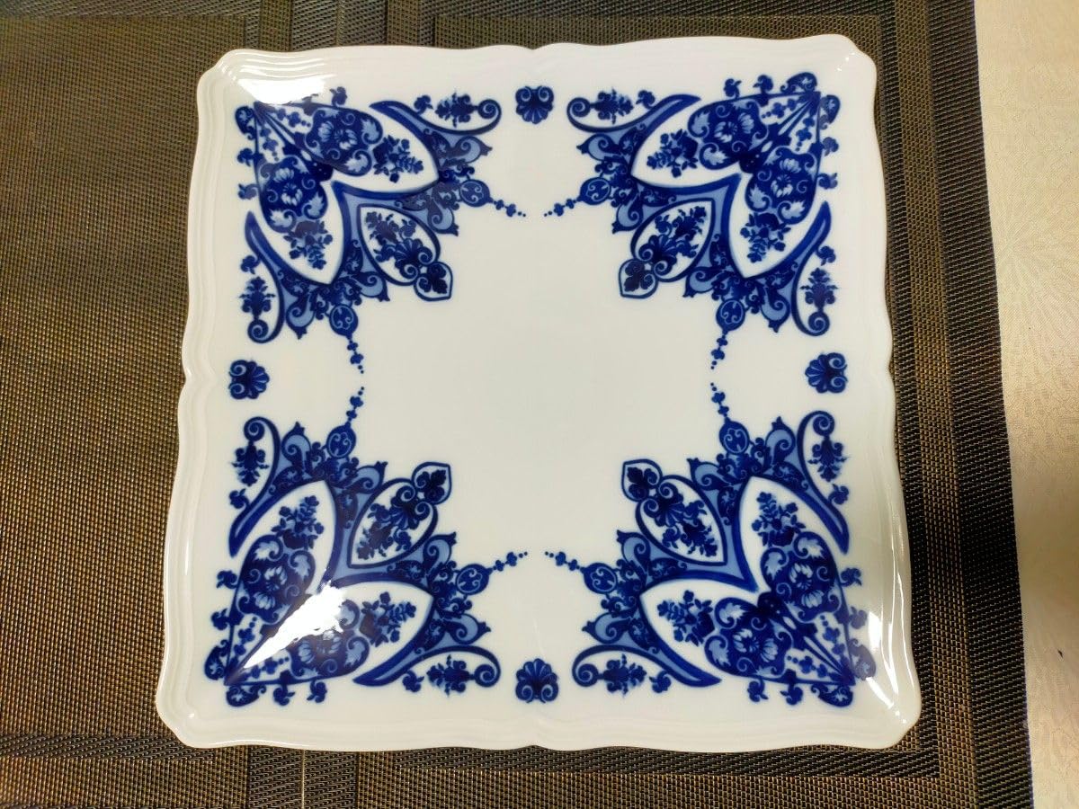 Amazon.co.jp: Richard Ginori角皿3枚セットバベルブルー ベッキオ  