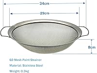 Vista 4 de Stainless Steel 60 Mesh Paint Strainer Fits Nicely Over a 5 Gallon Bucket and Filters Out Particulates From Almost Any Liquid, Easy to Use and Clean