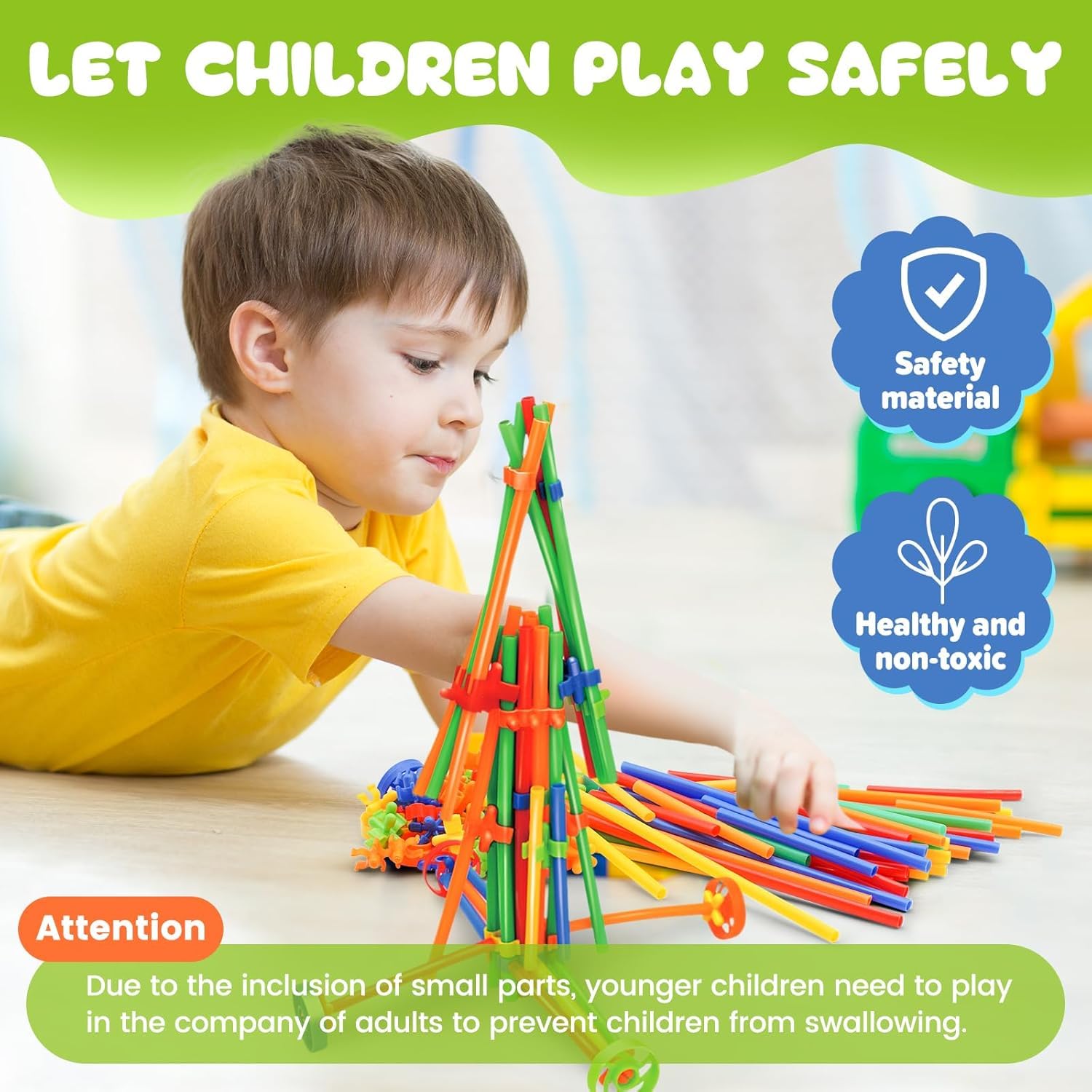 WYSWYG Construction Toys Building Blocks 1200 Pieces - Jouets de Construction créatifs pour garçons et Filles, Jouets éducatifs STEM pour Les âges de 3 4 5 6 7 8 et Plus