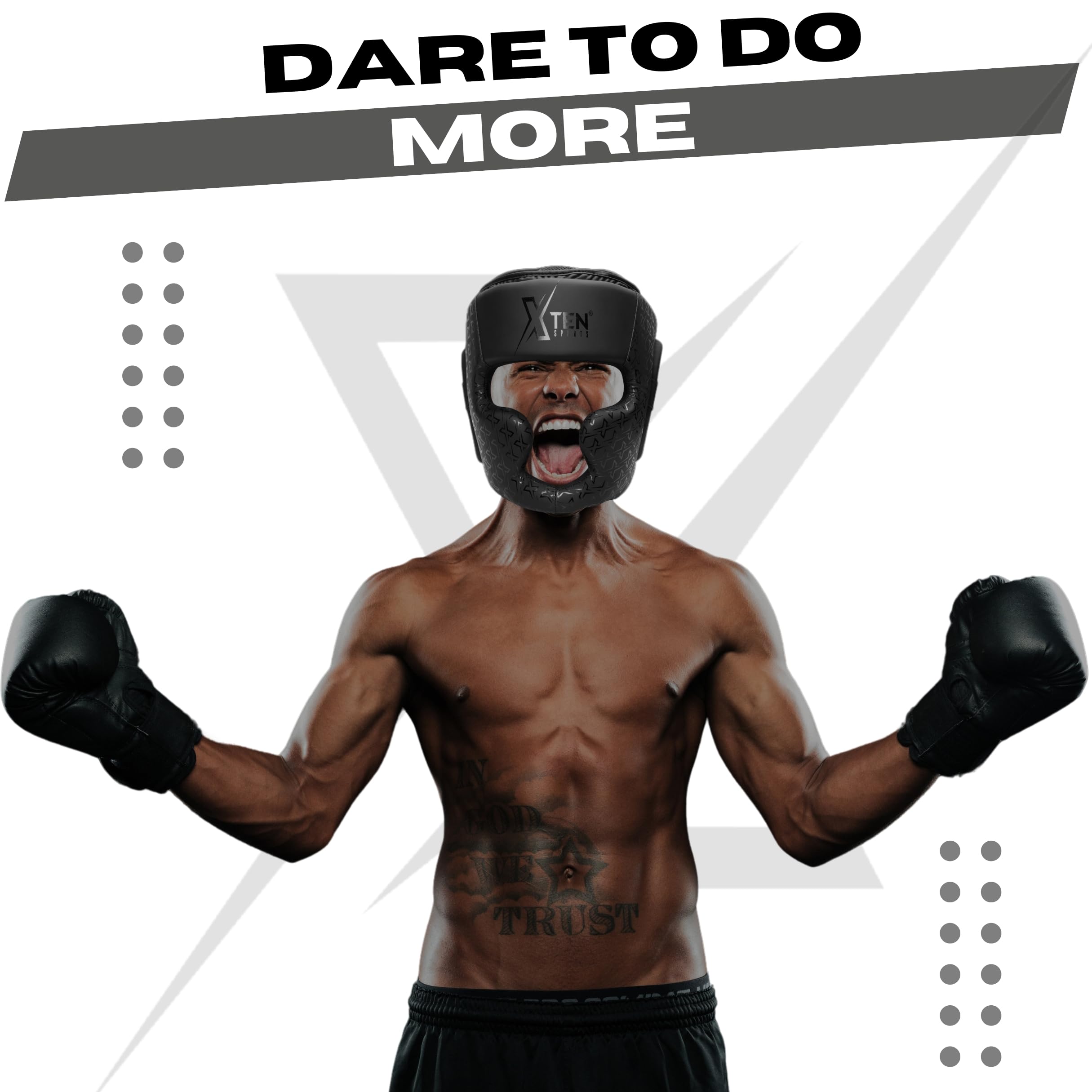 Caschetto per boxe, MMA, regolabile, imbottito, protezione per guance, fronte e orecchie, muay thai, kickboxing, sparring, arti marziali, karate, taekwondo