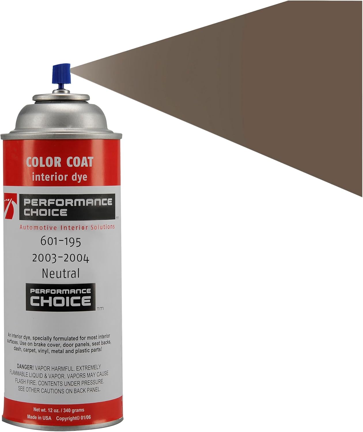 2003-2004 Corvette C5 Dark Neutral Color Coat Interior Refinish 12oz Aerosol – OE-Match Spray for Interior Panels and Trim