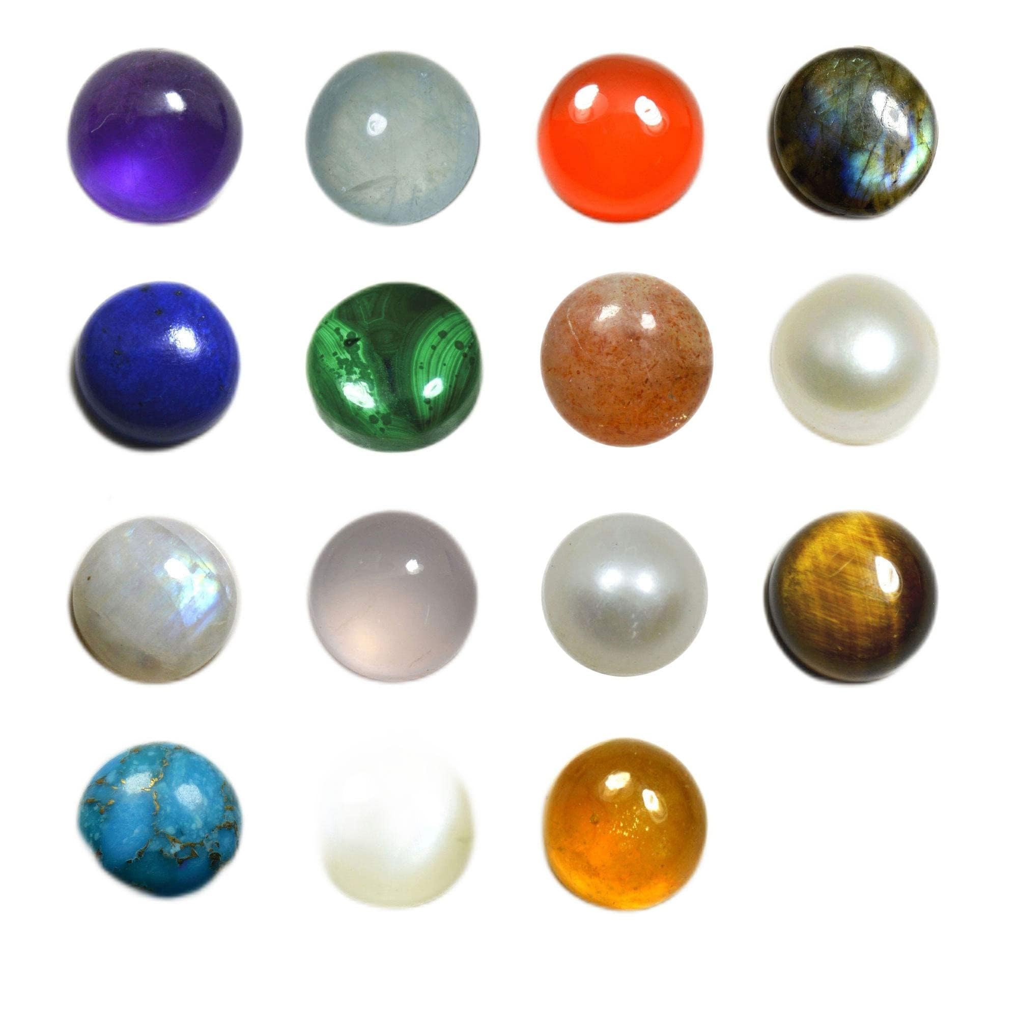 Großhandel natürlicher Multi Edelstein 9mm-18mm oval rund Cabochon facettiert für Schmuckherstellung, Stein, Mehrfarbig
