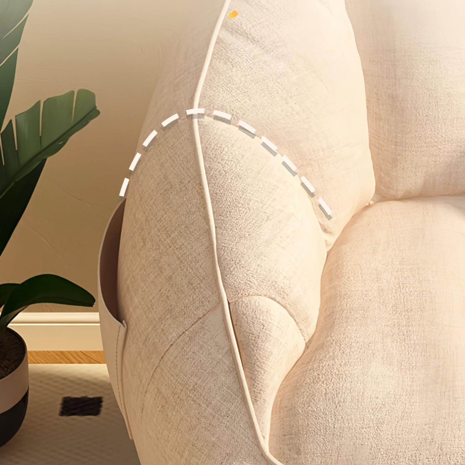 Silla Tipo puf para Exteriores Sofá Perezoso, Silla Tipo puf, sofá Individual for Sala de Estar, anidado Tatami(Yellow,Pequeño)