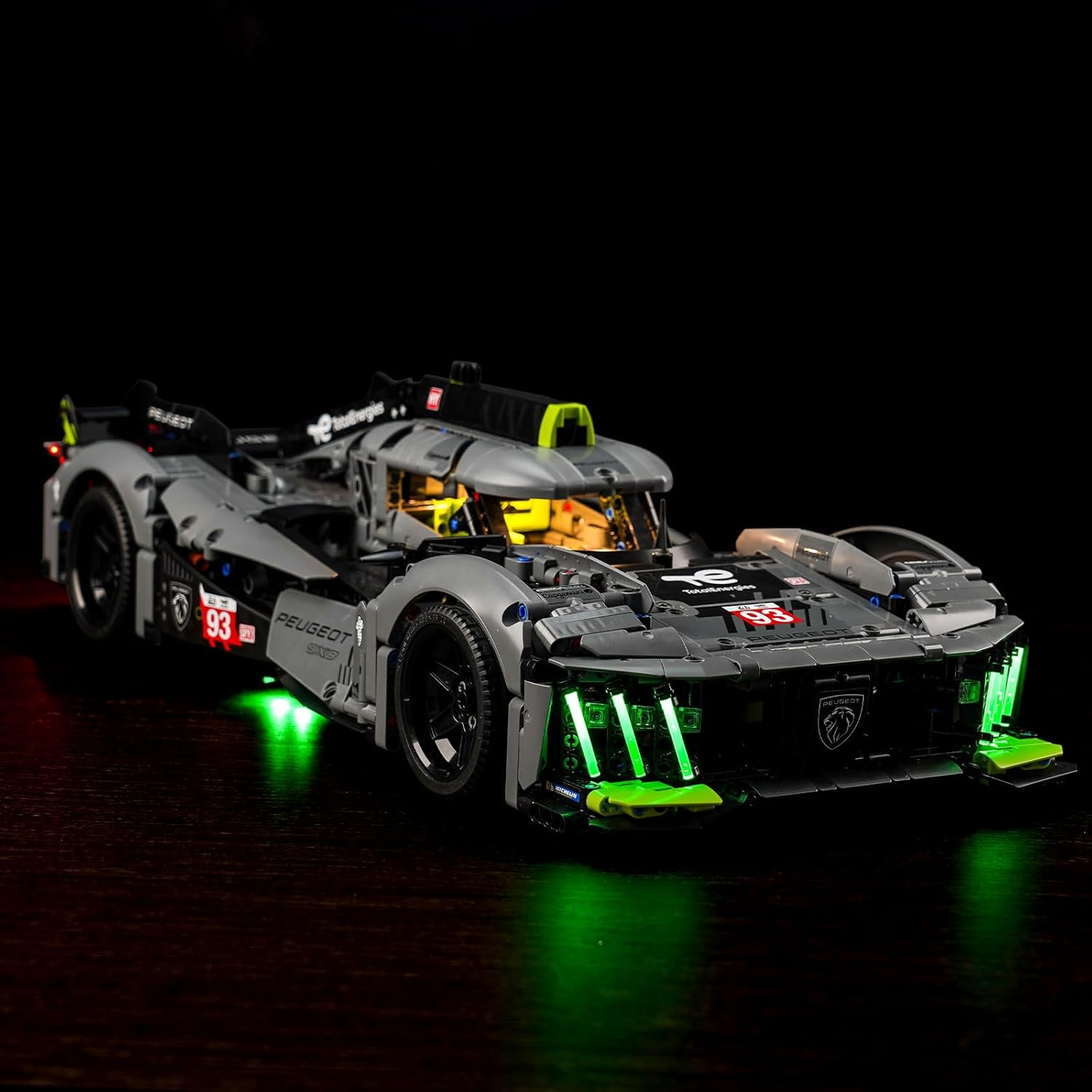 LocoLee LED Light Kit Compatible with Lego Peugeot 9X8 24H Le Mans Hybrid Hypercar 42156, DIY Lighting Set Accessories Compatible with Lego 42156 Building Set for Adults (Lights Only, No Models)