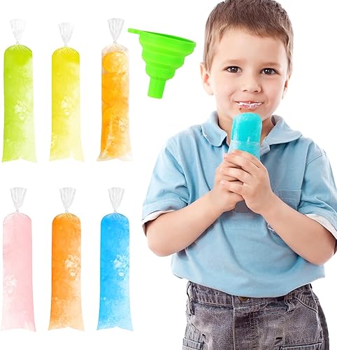 LOMIMOS 200 bolsas de paletas de hielo, bolsas desechables de plástico para paletas de hielo, bolsas de molde de caramelo con embudo para adultos y disponible en Yaxa Colombia