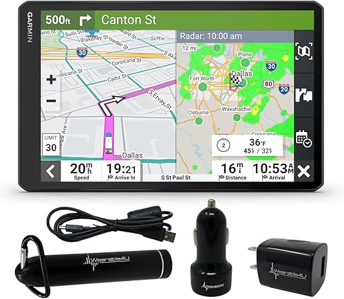 Garmin RV 1095 GPS Navigador, pantalla extra grande de 10 pulgadas en modo horizontal o vertical, enrutamiento RV personalizado, imágenes
