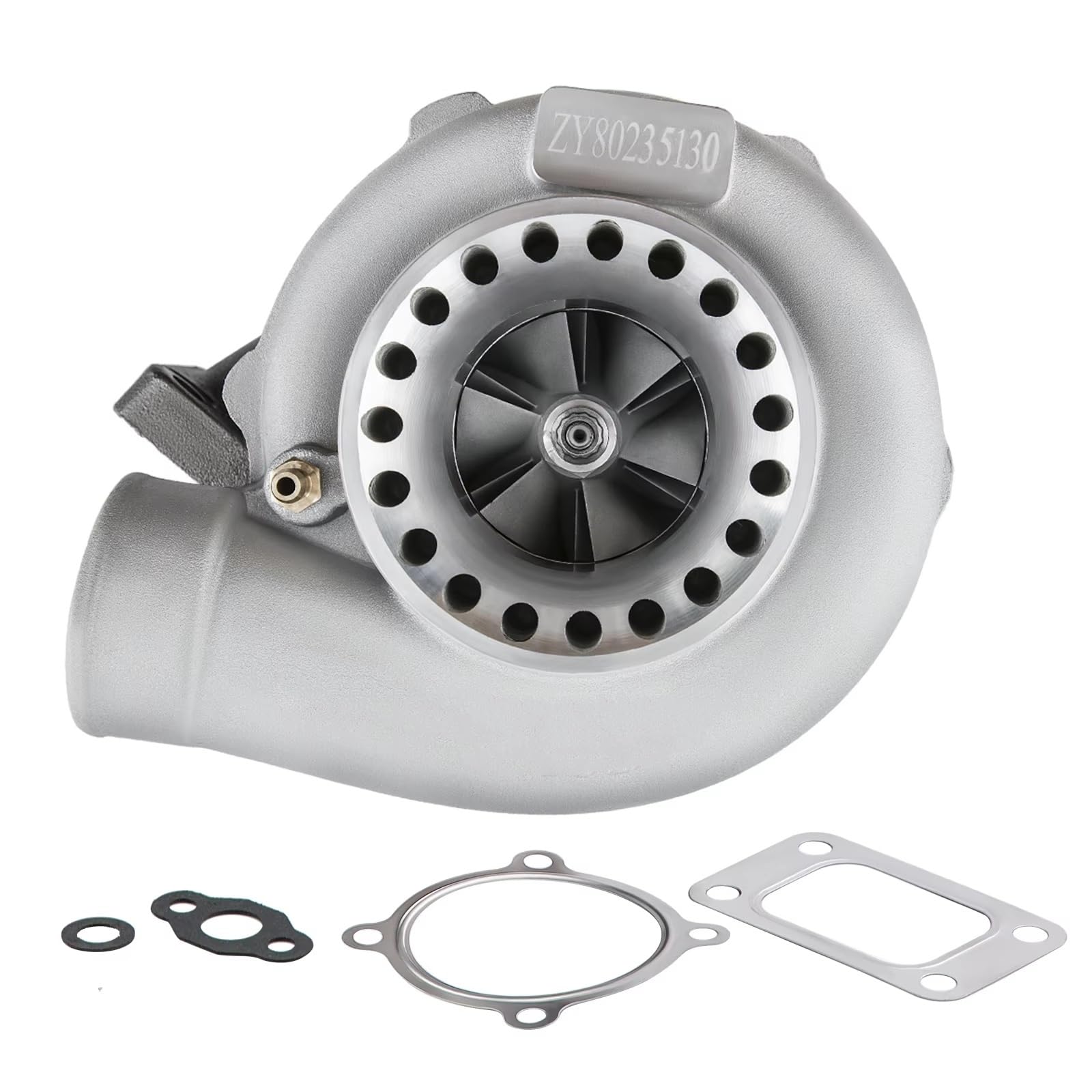 Accessoires Compatible avec Tous Les Moteurs 4/6 Cylindres Et 2,5 L À 6,0 L GT35 GT3582 T3 AR.70/63 600+ch Kit pour Turbo + Intercooler + Tuyauterie