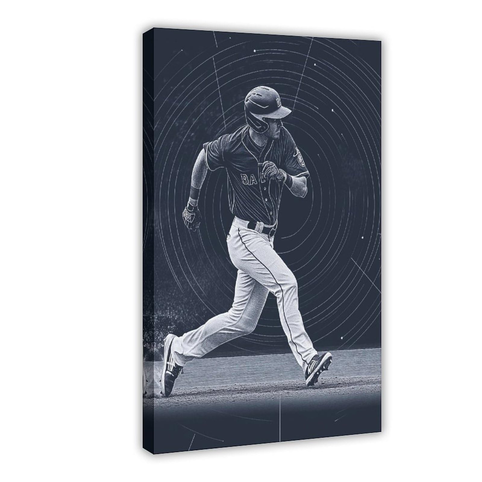 Ywtjax Frame-Style Baseball Player Poster Canvas Poster For Home Decor Gift