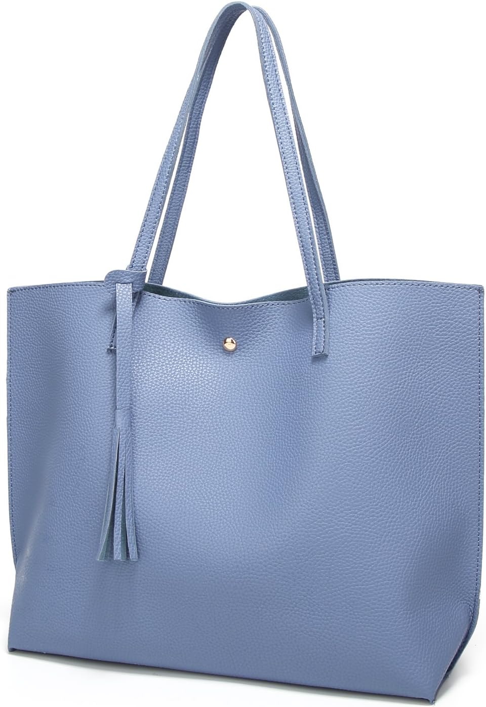 Dreubea Women's Soft Faux Leather Tote Shoulder Bag from, Big Capacity Tassel Handbag - Image 5