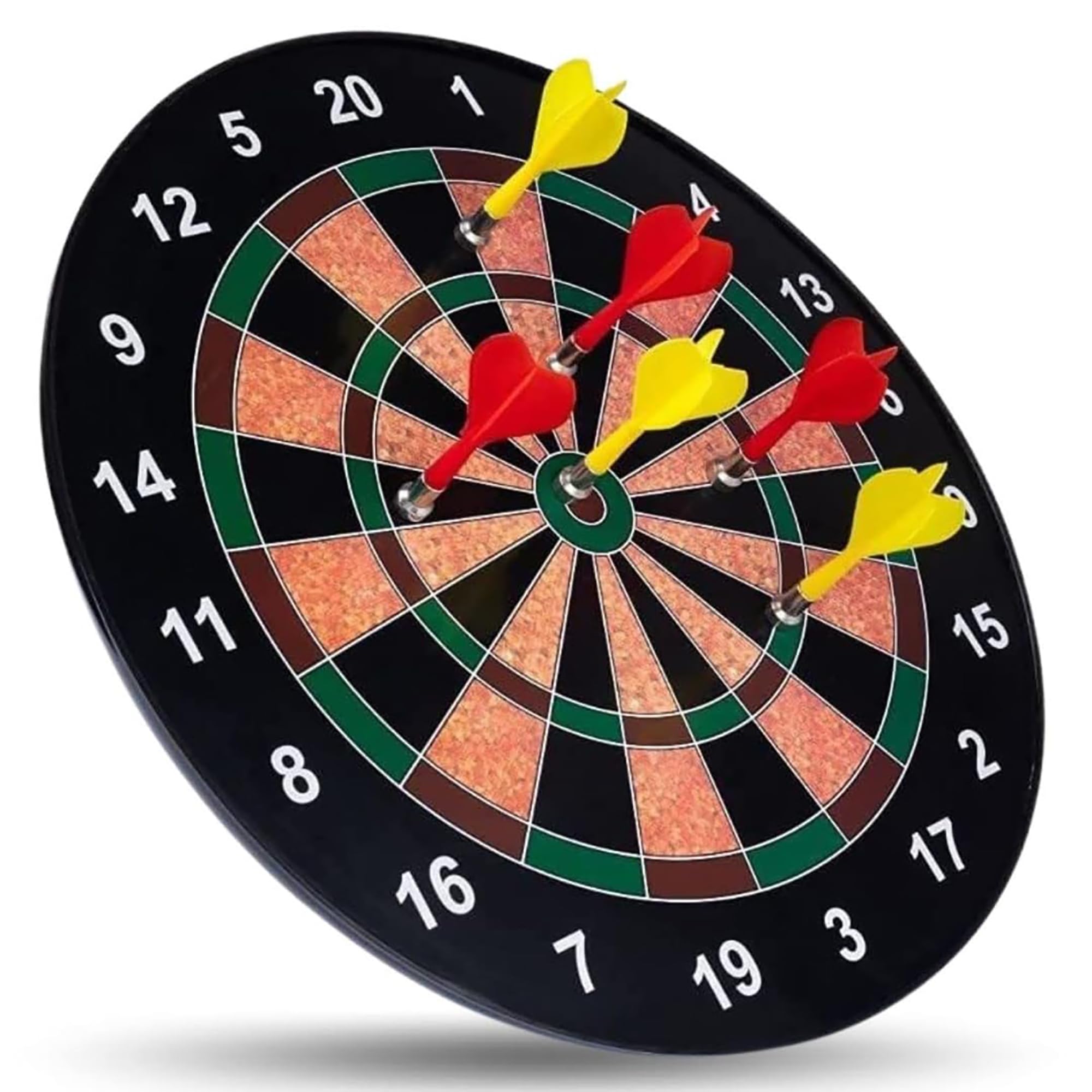RAINBOW RIDERS Round Medium Magnetic Dartboard Board Game Set - Bullseye Dartboard, 13 Inch Board with 6 pcs Safe Darts for Kids Boys Girls Age 4, 5+ Years Plastic Multicolour Board Game (B0CLP49Q3D) Amazon Price History, Amazon Price Tracker