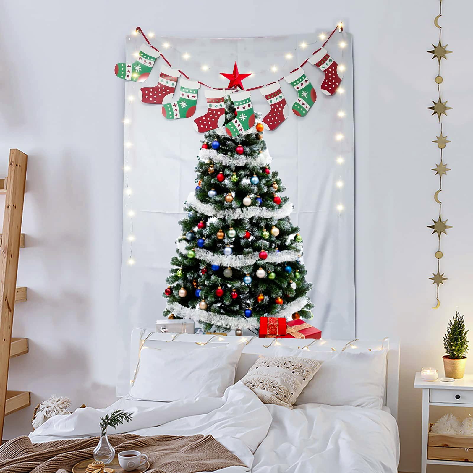 Amazon.co.jp: LEISURE CLUB クリスマスツリー タペストリー led