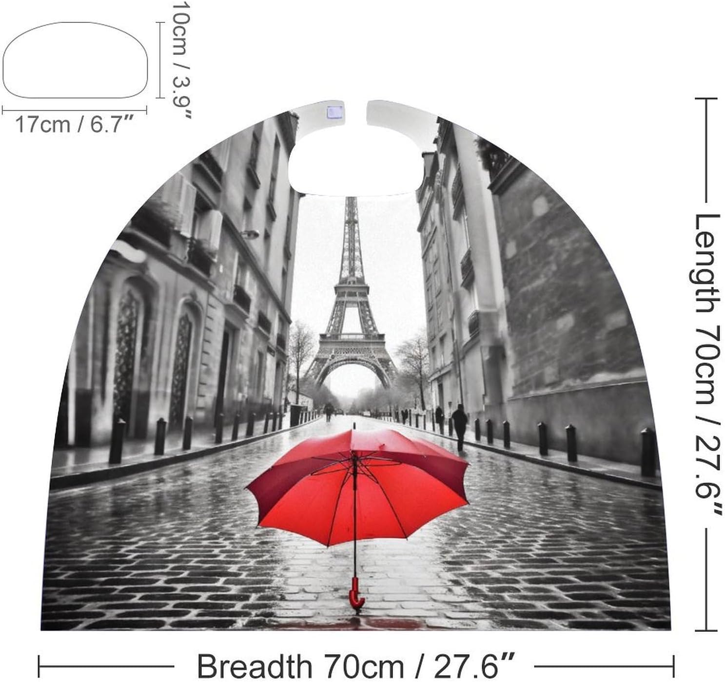 Eiffel Tower Paris Halloween Cape for Women Men Dress Up Accessory image 2