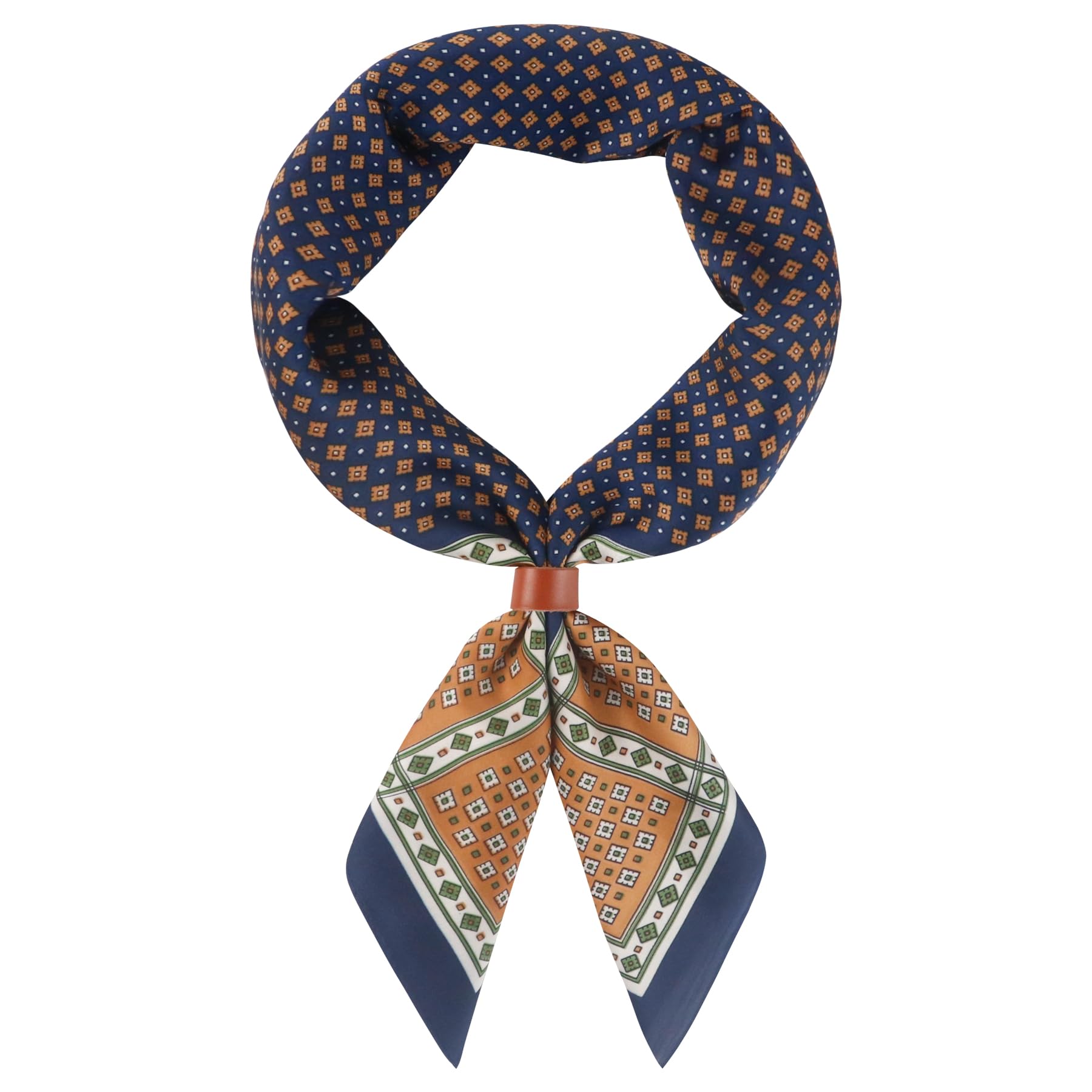 27.5 Inches Square Silk Feeling Neck Scarf for Men Necktie Silk Bandanas Pocket Square Cowboy Scarves