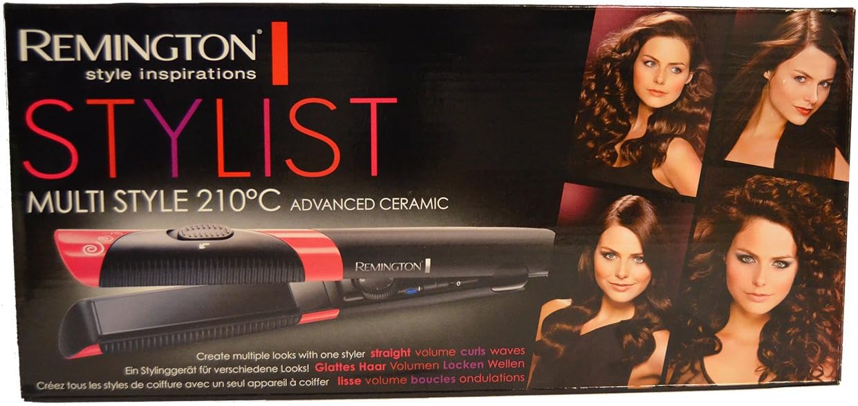 Remington S 6600 Multistyler: Ceramic Heated, 100mm Plates, Straightens & Curls