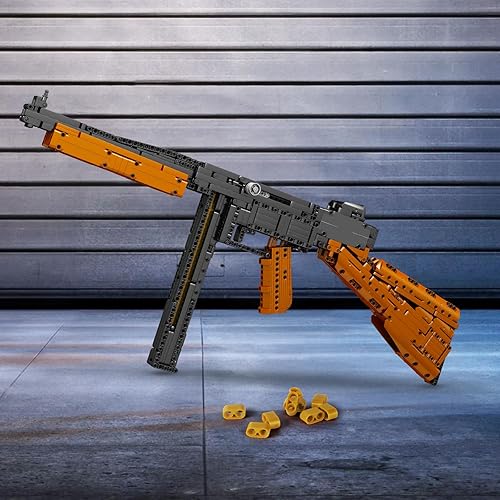 Miniatura 7 de Lrure Juego de bloques de construcción de pistola modelo 11, juego de juguetes de construcción de pistolas de montaje para regalos, kit de modelo de