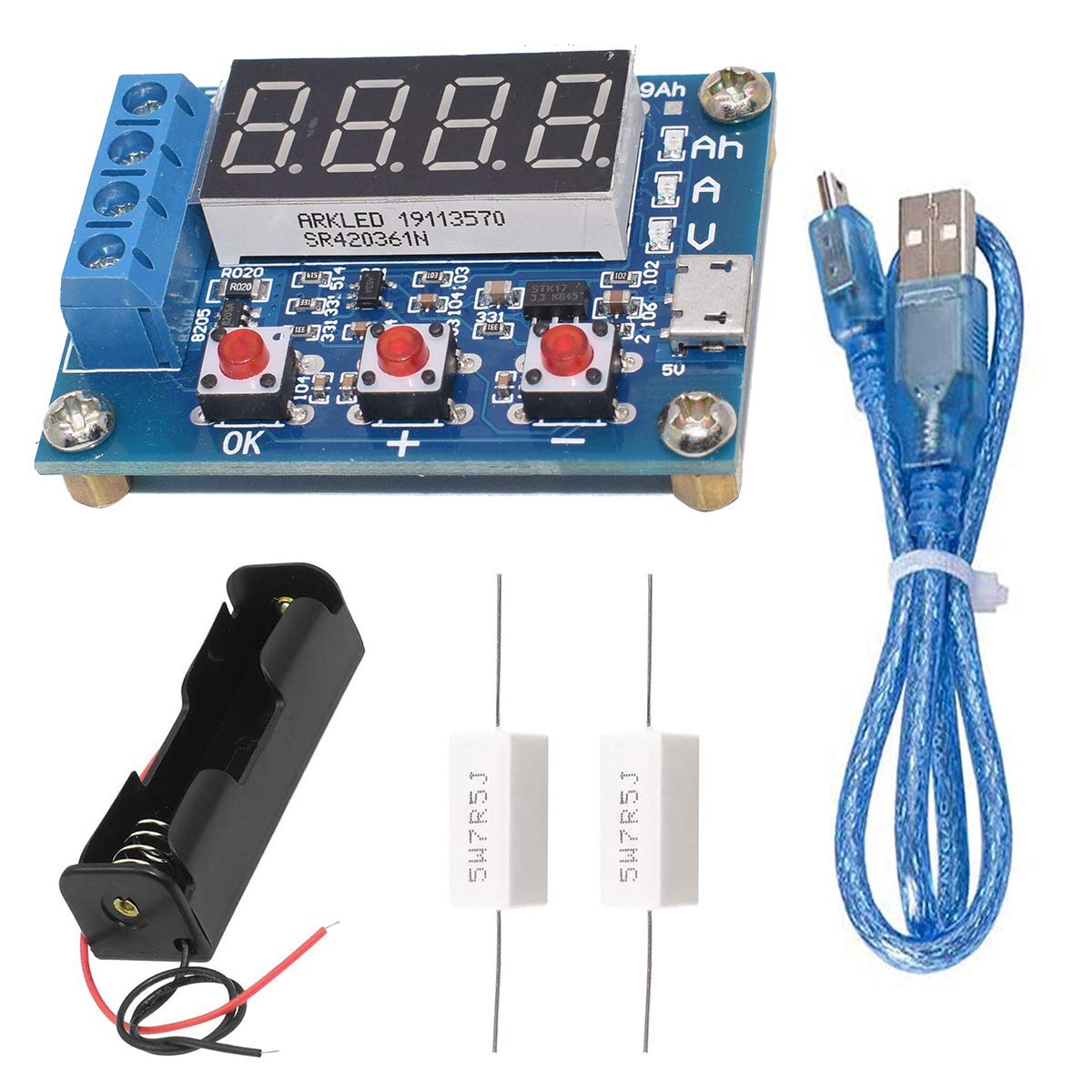 Youmile Battery Capacity Meter Discharge Tester Analyzer ZB2L3 1.5V12V Liion Lithium Leadacid