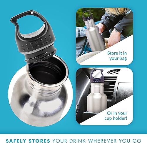 Miniatura 5 de Botella de agua de acero inoxidable (24 oz) de capacidad