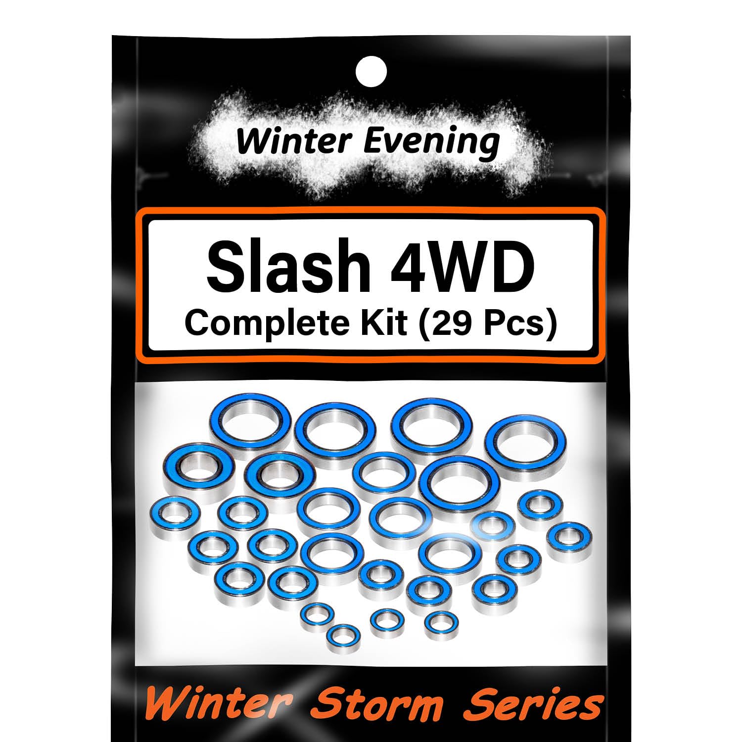 Kit de roulement RC compatible avec Traxxas Slash 4X4 4WD VXL ABEC 3 roulements à billes de précision scellés en caoutchouc bleu (21