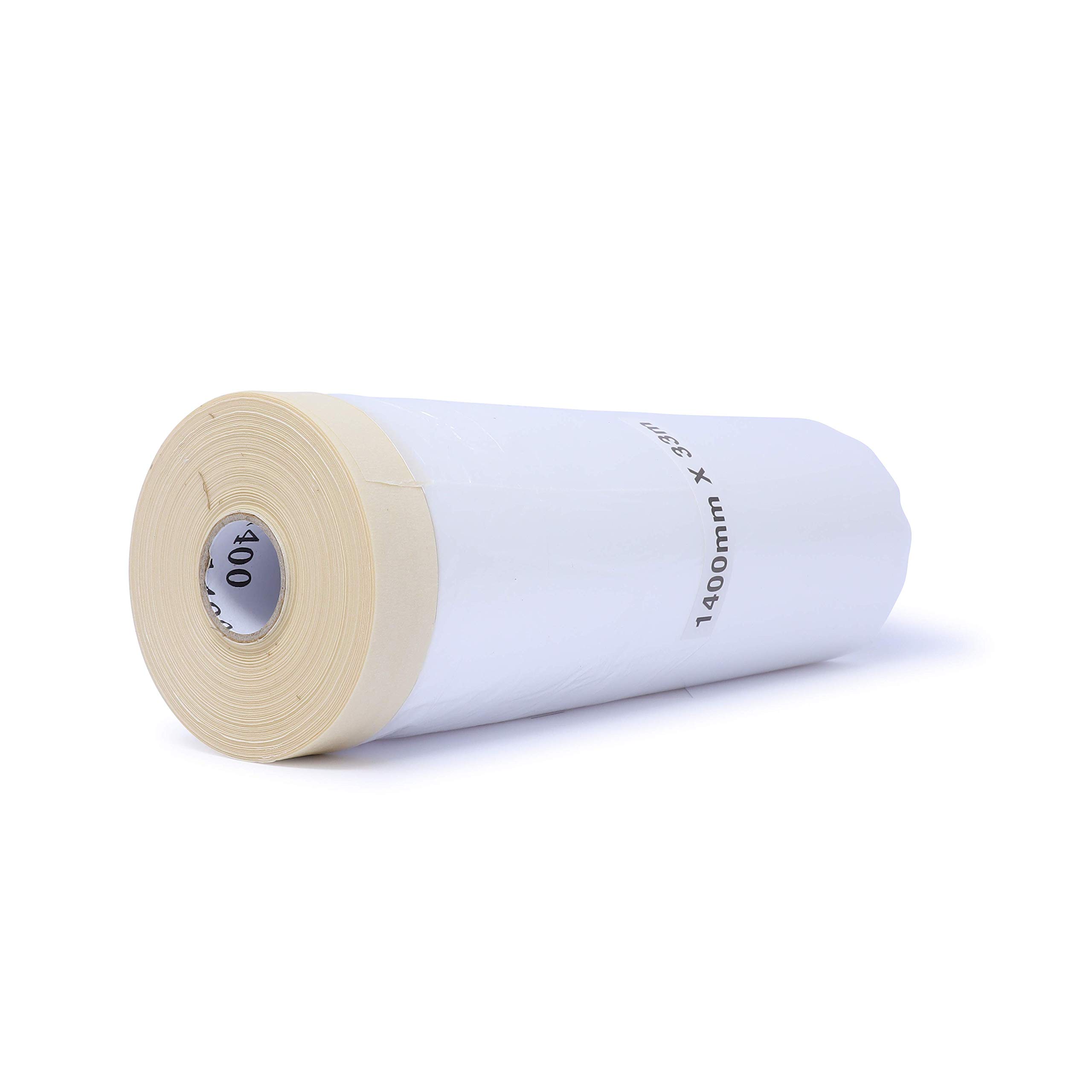 gws Maler-Abdeckfolie mit Krepp-Klebeband1 Rolle Faltmasker für Maler- & Gipserarbeiten Starke Haftung & Wiederablösbarkeit Maskerband in Profi Qualität Breite: 1400 mm x 33 m