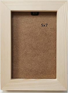 5x7 Photo Frame Solid Wood Frame. No Paint. Protection Panel Plastic Material. Wall or Tabletop Display.
