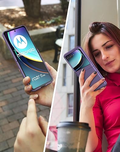 Miniatura 7 de DDJ Funda para Motorola Razr 2023, con protector de pantalla interno de TPU suave, 1 pieza, funda delgada de policarbonato duro compatible con Moto