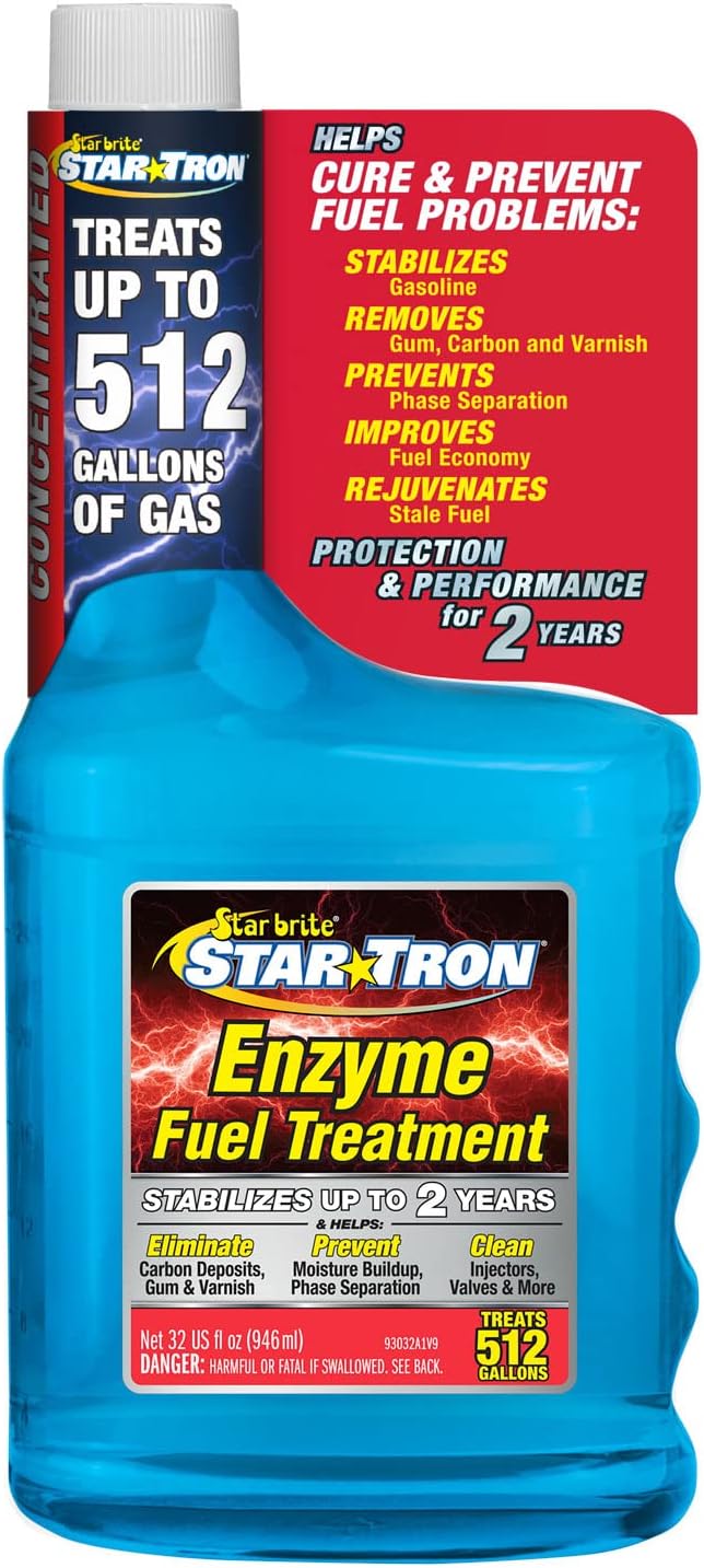 STAR BRITE Star Tron Enzyme Fuel Treatment - Concentrated Gasoline Formula - 1 oz. Treats 16 Gallons - 32 OZ (093032)