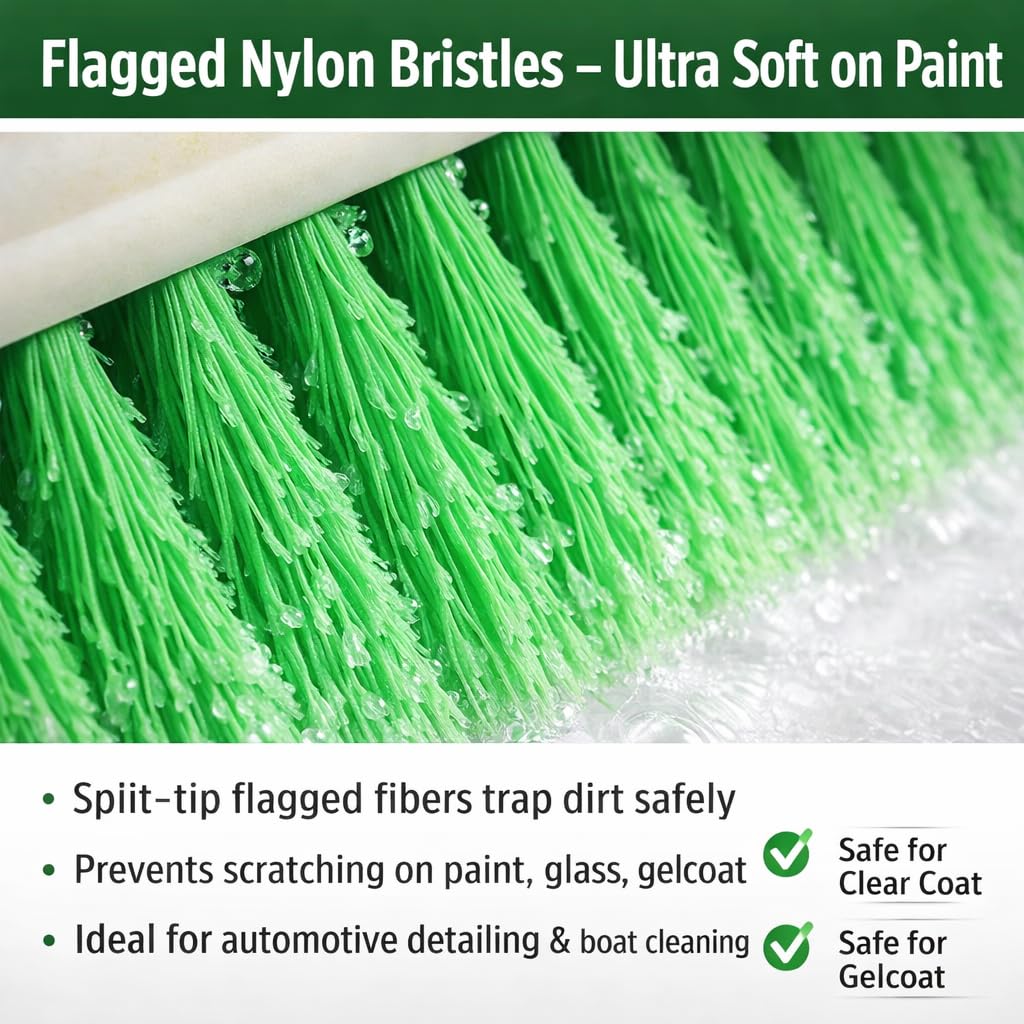 Hi-Tech 10" Car Wash Brush - Non-Scratch Cleaning -3
