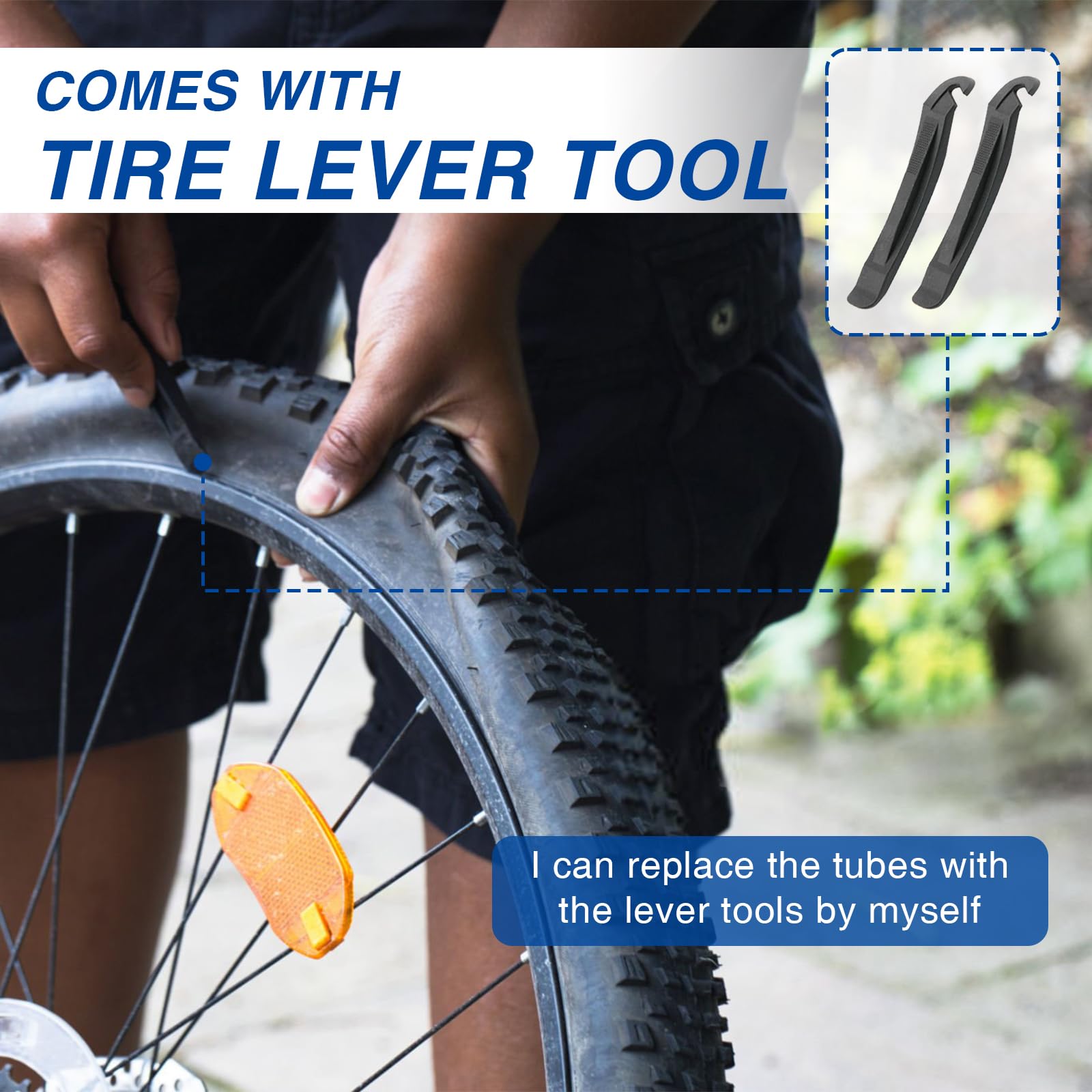 Amazon | 20×4.0~5.0 ファットタイヤバイクチューブ2個パック:AV 32mm