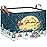 CLOCOR Rectangular Storage Basket Empty,Gift Basket,Waterproof Storage Bin with Handles,Room Decor(Sled Christmas)