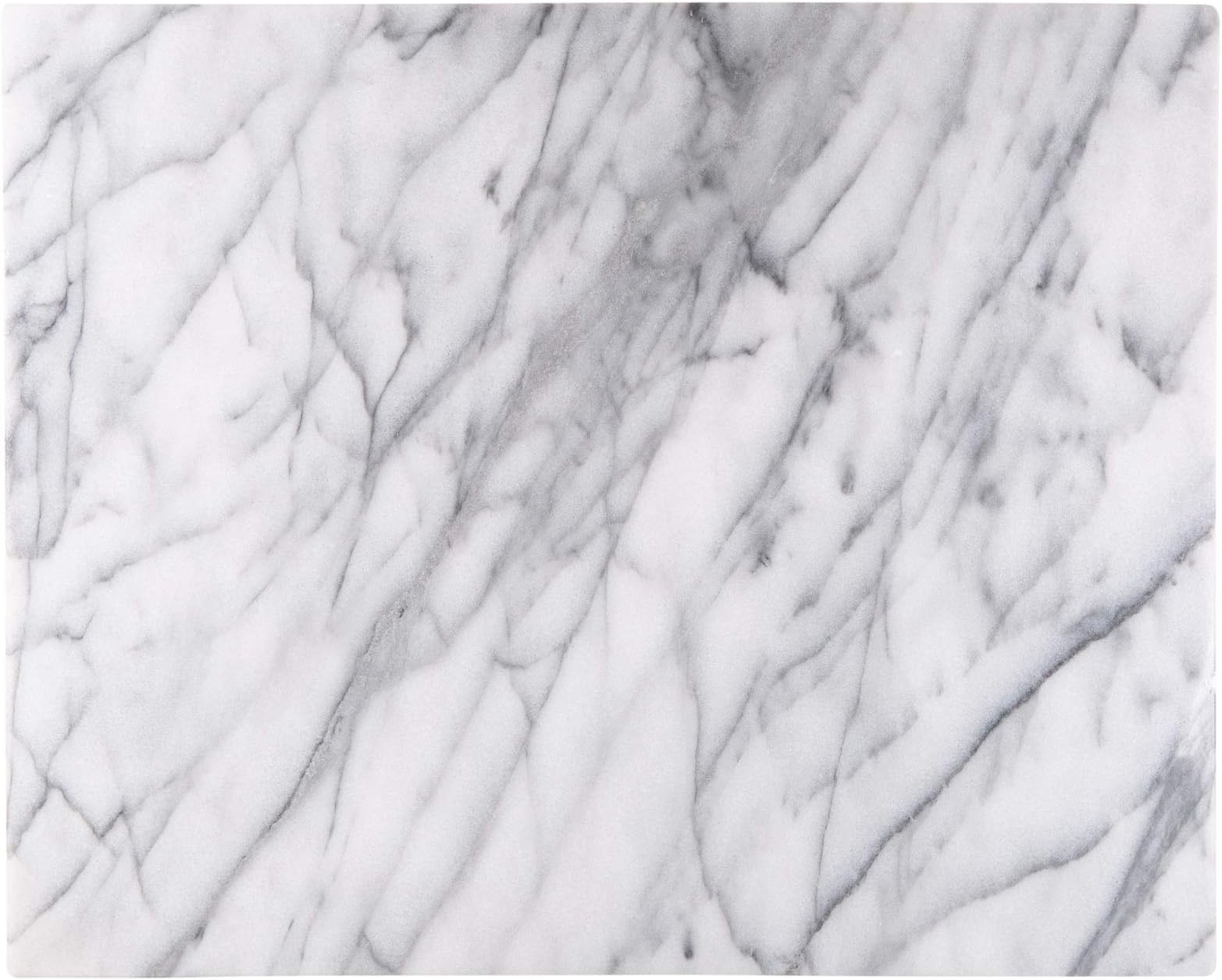 20 x 16 Inch Marble Pastry Board and Cutting Board for Bakers, Pastries, Chocolate - Large Marble Serving Platter with Feet