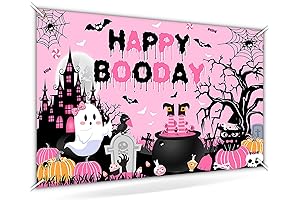Halloween Pink Backdrop Banner