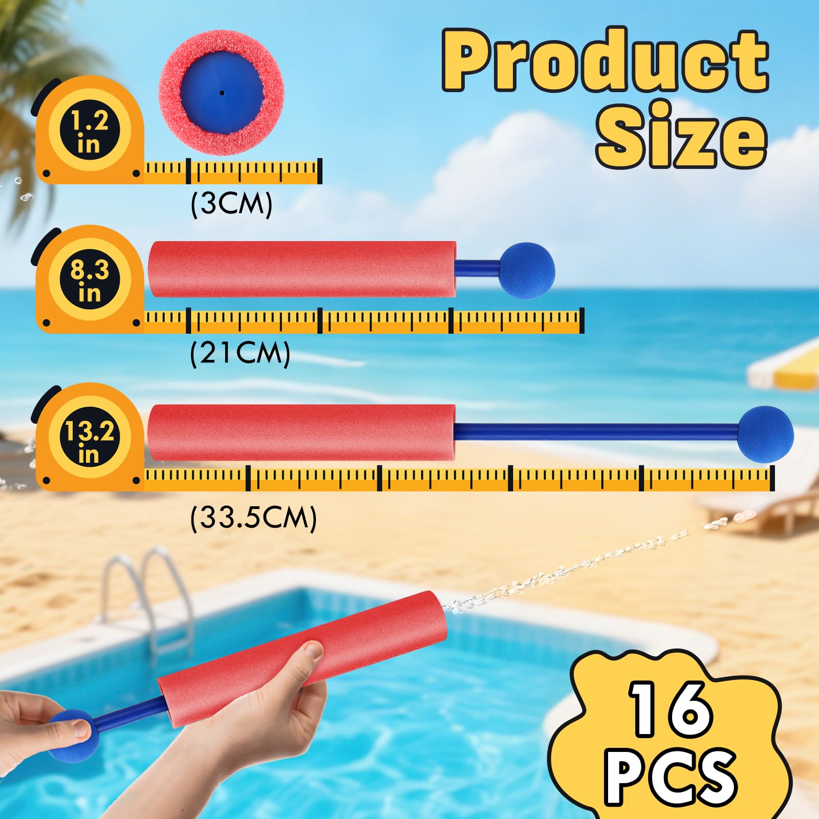 Lehoo Castle Pistola ad Acqua, 16 PCS Pistole e Fucili ad Acqua, Fucile ad Acqua in Mossa, Portata di 30 piedi, Giocattolo per Piscina Spiaggia Giardino Esterno, Giochi d'Acqua