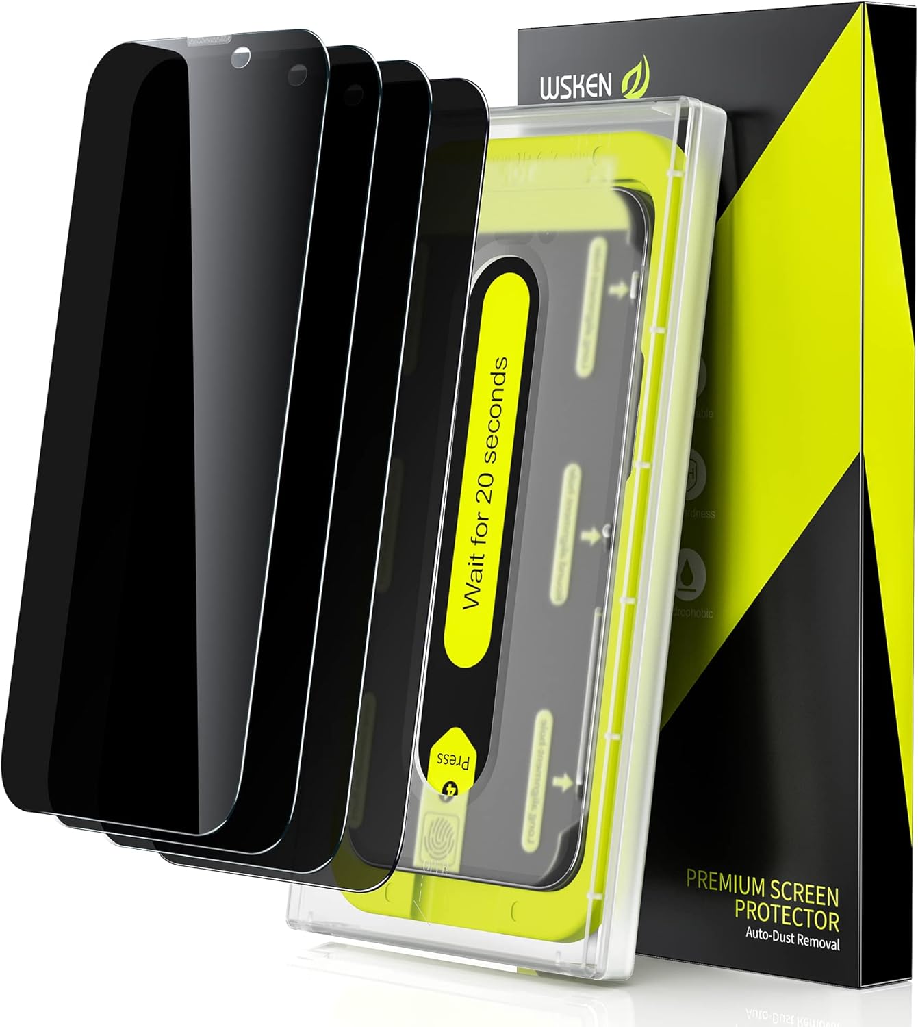 WSKEN 4 PACKS Privacy Screen Protector for iPhone 14 Pro