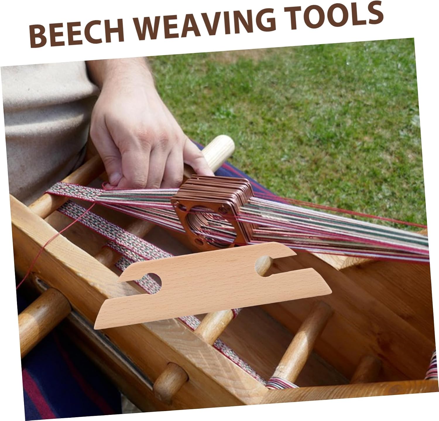 ULDIGI Wooden Shuttle Tapestry Crochet Tool Set Weaving Accessories for Knitting Shuttle Hook Weaving Loops