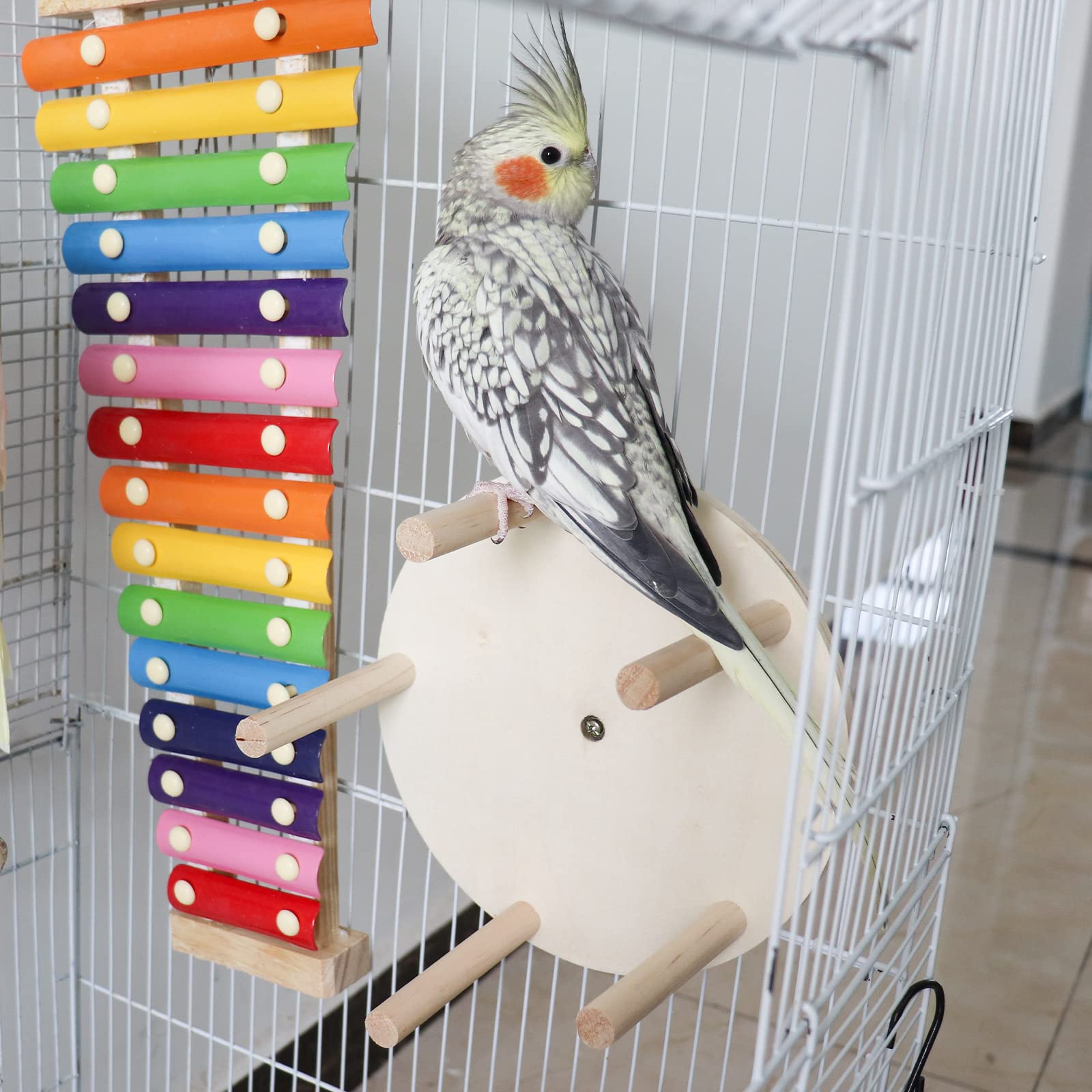 3 Vogelstangen Aus Traubenholz + 4 Spielbälle – Natürliche Sitzstangen Für Käfige