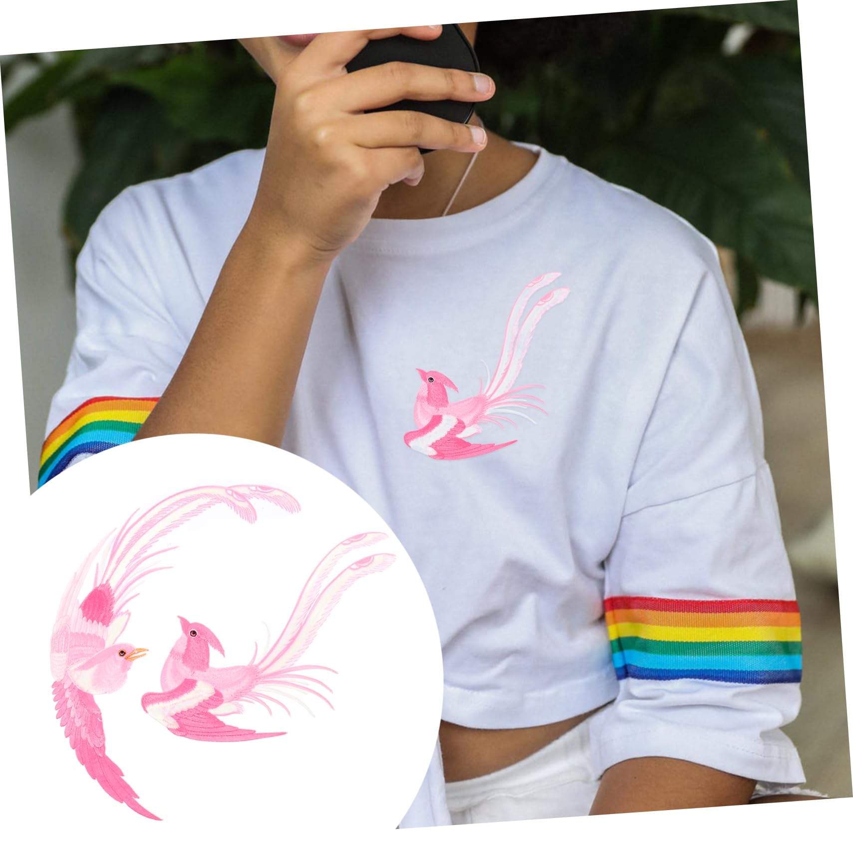 3pares Parches Bordados De Pájaros Para Ropa y Accesorios Apliques Decorativos Para Costura Diy Para Chaquetas Bolsos
