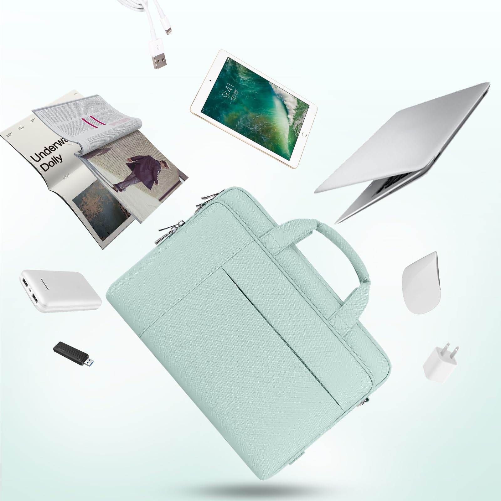 DOMISO 17 Zoll Laptop Tasche Wasserdicht Business Notebooktasche für 17-17.3" Notebook