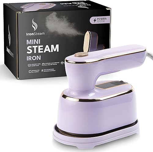 IronSteam Plancha y vaporizador portátil 2 en 1 para ropa, plancha de vapor de mano, vaporizador de ropa, removedor de arrugas de tela,