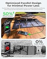Vista 4 de BigBlue Portable 35W Solar Panel Charger with Fast Charging USB-A and PD 25W USB-C for Camping Backpacking, 1.54 lbs, IP68 Waterproof, Folding Solar