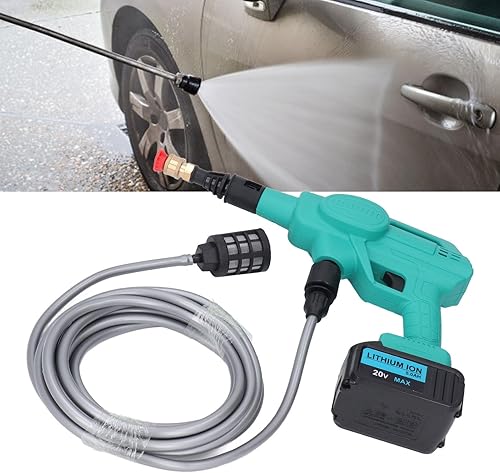 Miniatura 5 de Lavadora de alta presión inalámbrica Limpiador de mano alimentado por batería para el piso del automóvil del hogar (enchufe de EE. UU.)