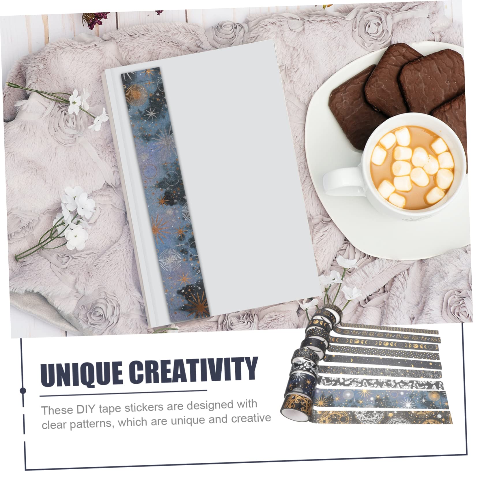 Lurrose 3 Set Di Di Nastro Adesivo Decorativo Washi Tape Adesivi Nastro Adesivo Di Carta Nastro Per Scrapbooking Nastro Adesivo Washi Spaziale Nastro Adesivo Per Account A Mano 9 * 3