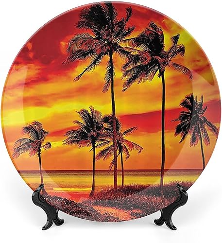 Miniatura 8 de Plato decorativo de 6 pulgadas, artesanía de cerámica turquesa, patrón floral antiguo de cachemira, estampado clásico de Oriente Medio, para colgar