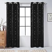 Vista 20 de BUHUA Juego de 2 paneles de cortinas opacas de 84 pulgadas de largo, cortinas de eficiencia energética y reducción de ruido para dormitorio con Gris