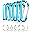 6PCS Carabiner Caribeaner Clip,3 Inch Large Aluminum D Ring Shape Carabeaner with 6PCS Keyring Keychain Hook