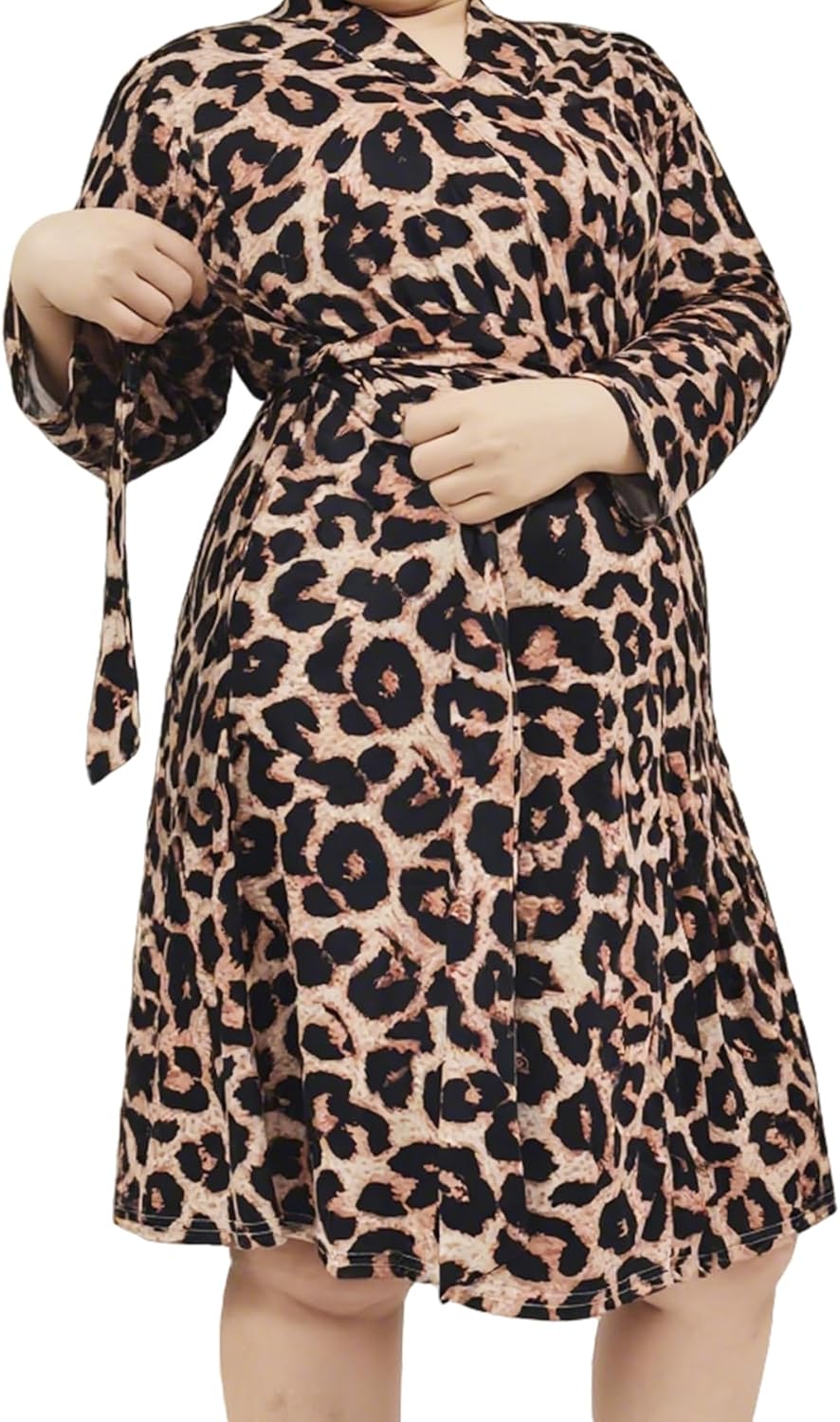 SUFEINI Maternity Robe and Matching Swaddle Blanket Set, Plus Size Women Postpartum Robes Sleepwear New Mommy Gift - Image 3