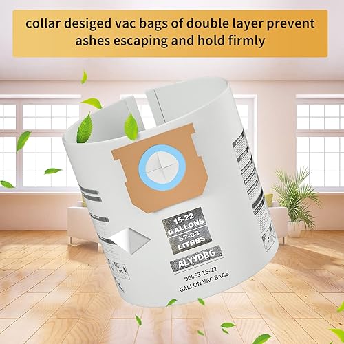 Miniatura 14 de Bolsas para aspiradora de 10 a 14 galones, tipo F 90662 9066200 9066233; tipo I 90672 9067200 9067233; VF2005, bolsas de filtro de vacío desechables