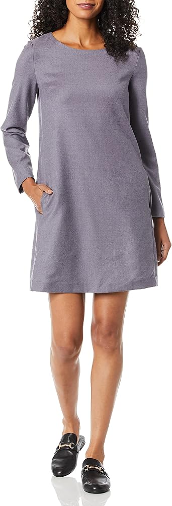 theory long sleeve paneled shift dress Tom Tailor Theory Long Sleeve Paneled Shift Dress TOM TAILOR Jumper Dress  Morning Grey Melange/grey