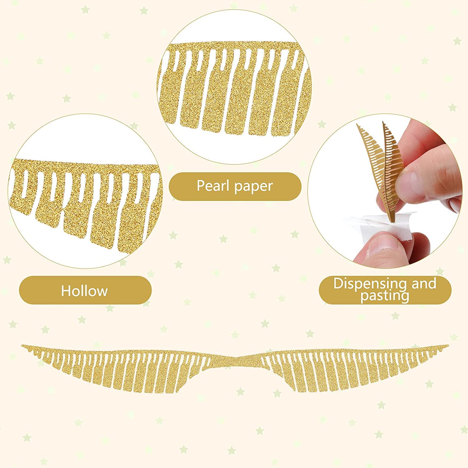 CCINEE 50 Piezas De Alas Doradas Con Purpurina Para Decoración De Cupcakes, Alas Doradas Huecas Con Puntos De Pegamento Para Fiestas Temáticas, Cumpleaños, Tartas, Bodas