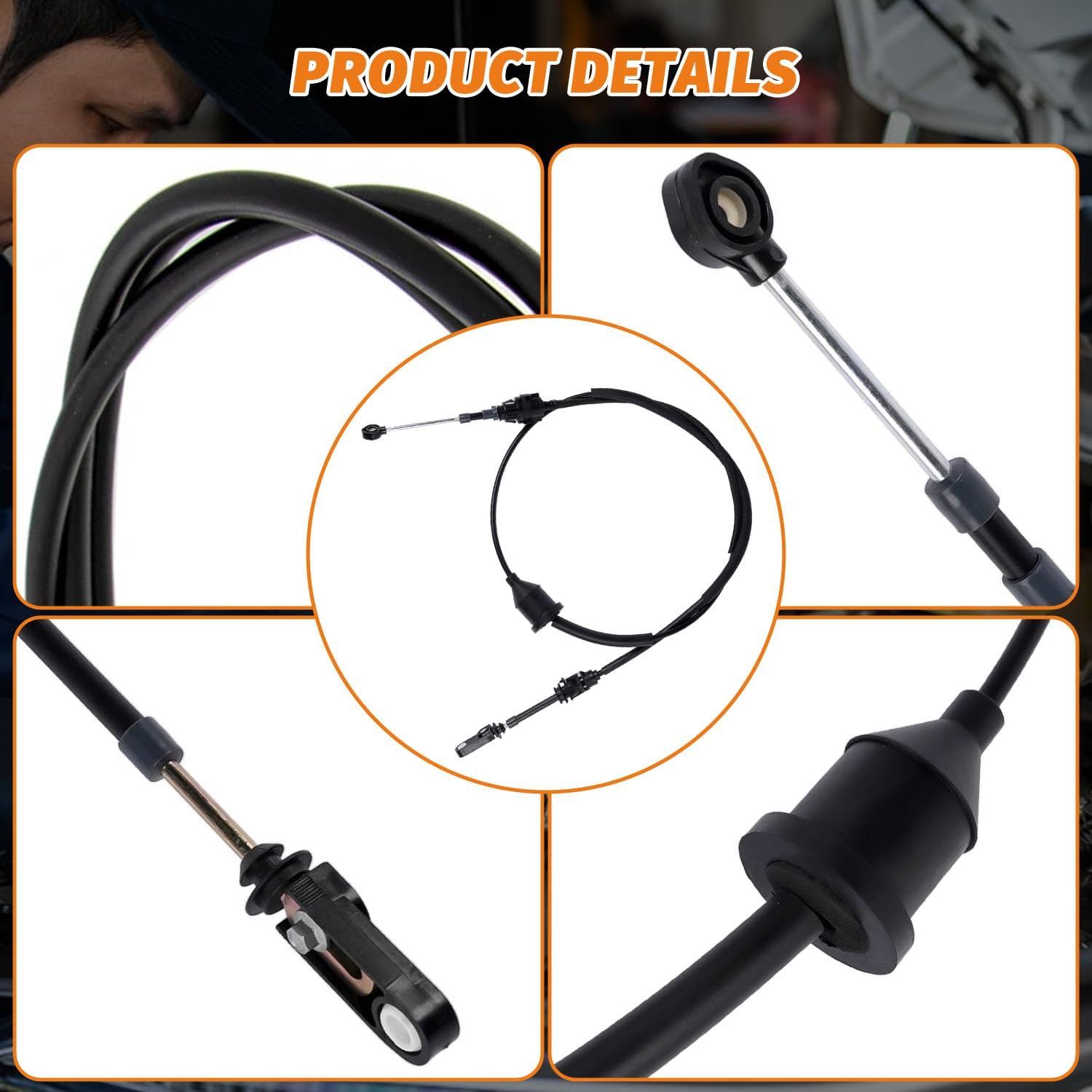 4578758AE Automatic Transmission Shift Cable Compatible with Chrysler 300 2011-2014, FOR Dodge Charger 2011-2014, FOR Challenger 2011-2014,5 Speed,Shifter Cable Replace 4578758AC 4578758AD